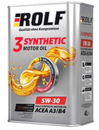 Масло моторное Rolf 3-Synthetic 5/30 ACEA A3/B4 (1 л.) пласт.